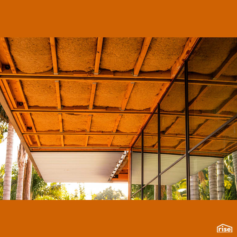 HempWool Insulation Exterior Ceiling with Hemp Batt Insulation by Hempitecture