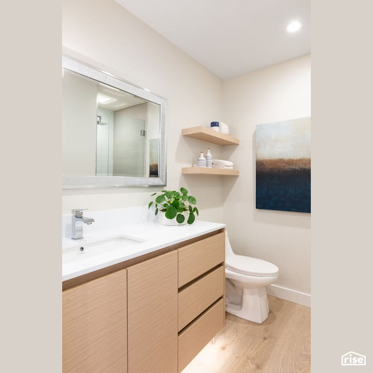 MODCUBE Bathroom with Low-Flow Bathroom Faucet by Synthesis Design