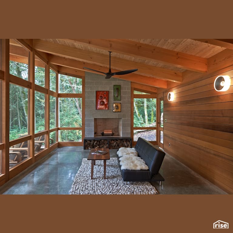 Vashon Island Custom Home with Argon Gas Filled Window by FabCab Inc