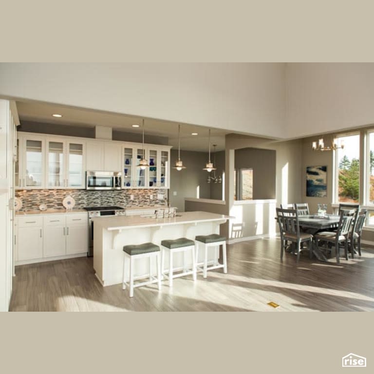 Kitchen with Low-Flow Kitchen Faucet by Winsome Construction