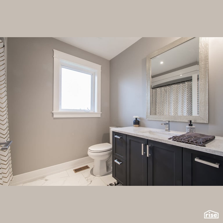 71 Arielle Lane - Bathroom with Wall-hung Dual Flush Toilet by Homes by Highgate