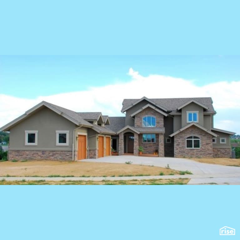 Custom home exterior with Fixed Window by Constructive Builders