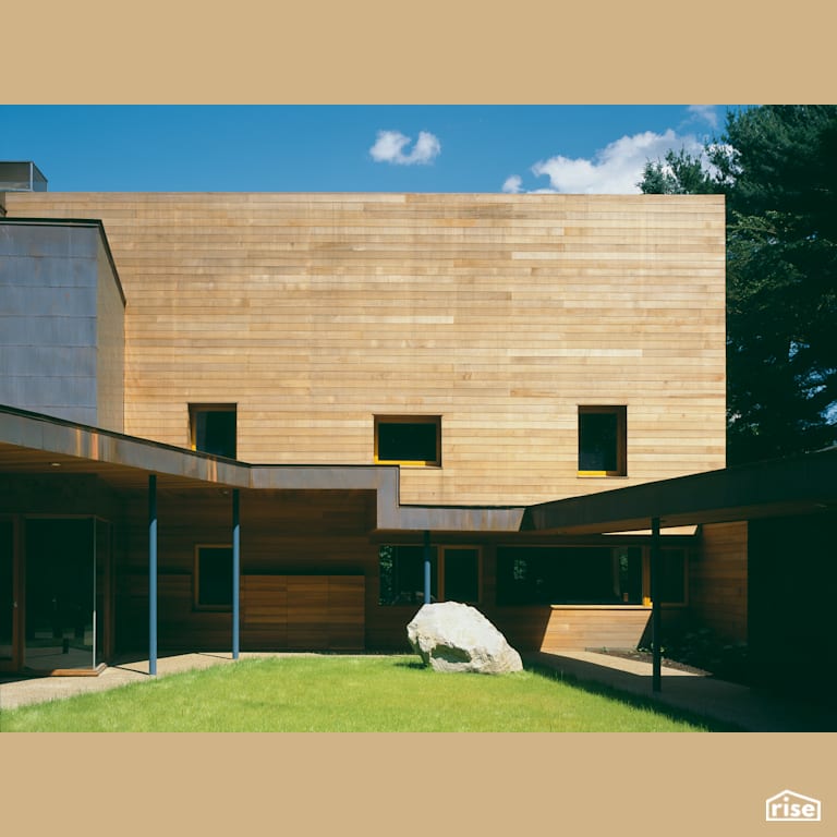 Copper House - Exterior with Fixed Window by Charles Rose Architects