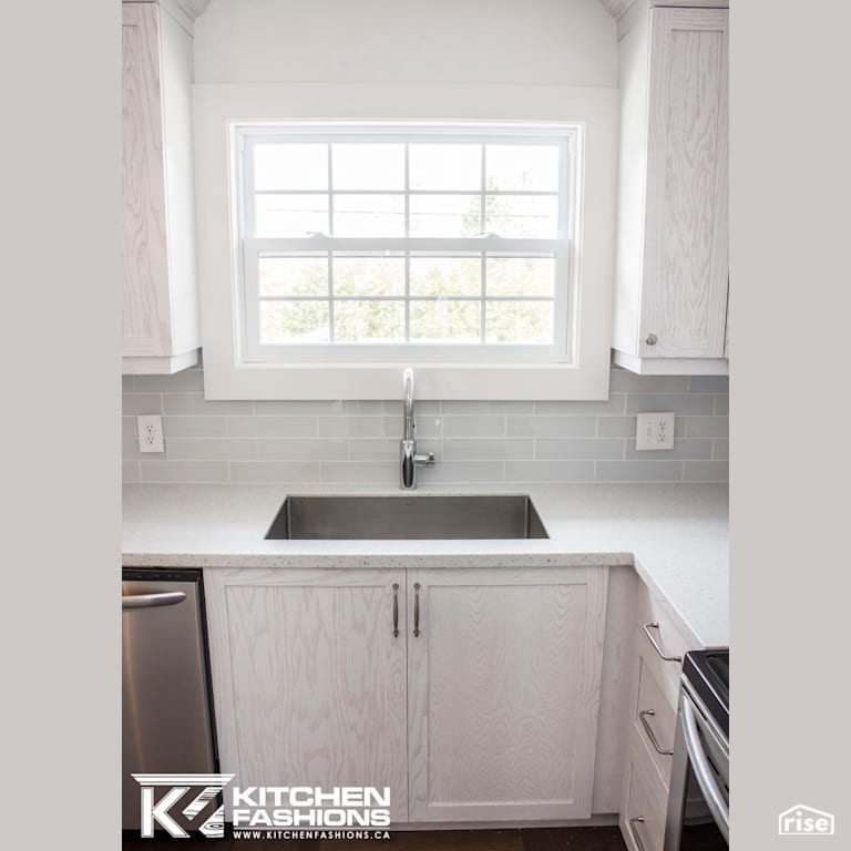 White Frosted Kitchen with FSC Certified Wood Cabinet by Home Fashions