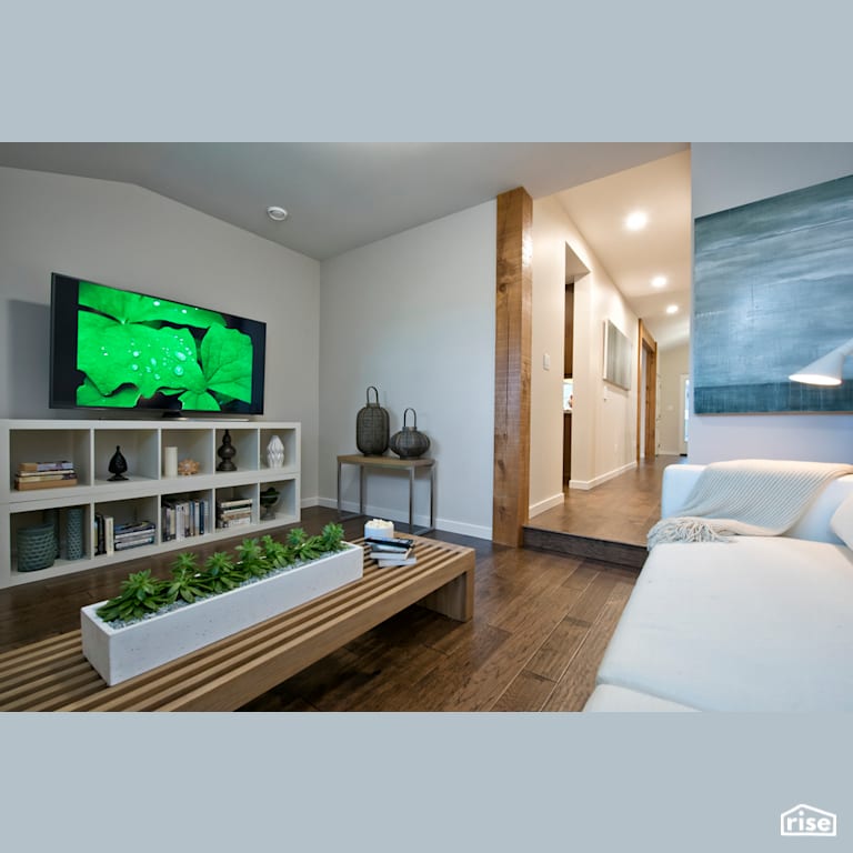 Efficient Living at the Ridge - Living Room with Integrated LED by Pheasant Hill Homes Ltd.