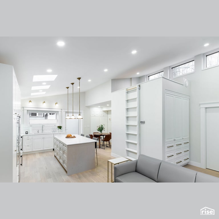 Kitchen with Triple Pane Window by Lanefab Design/Build