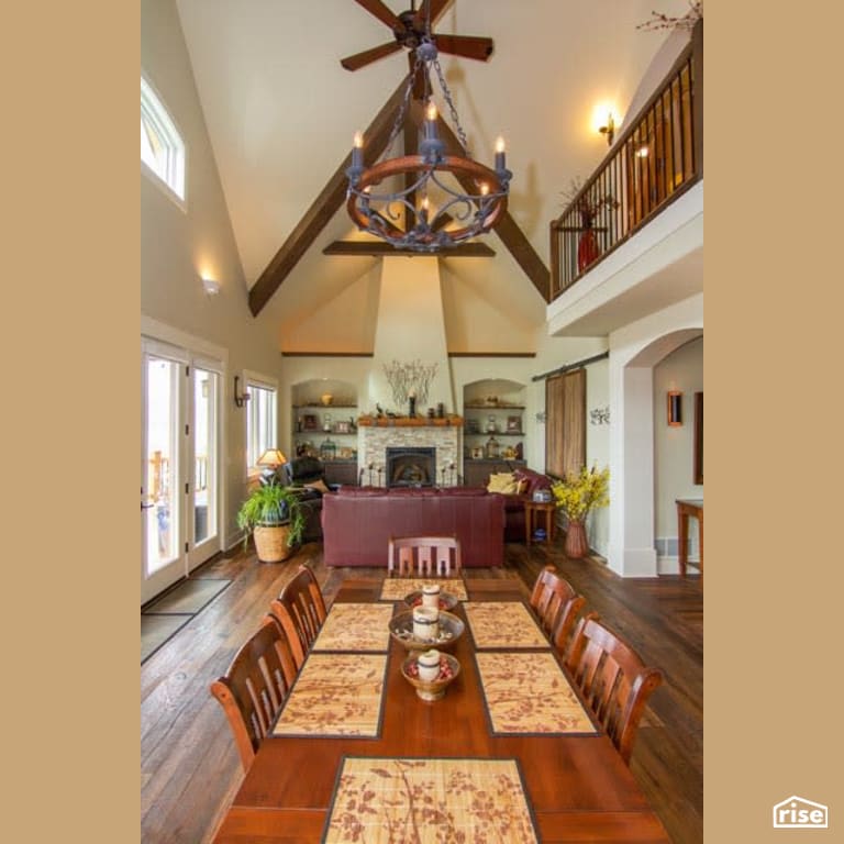 Dining Room with Wall Light by Winsome Construction