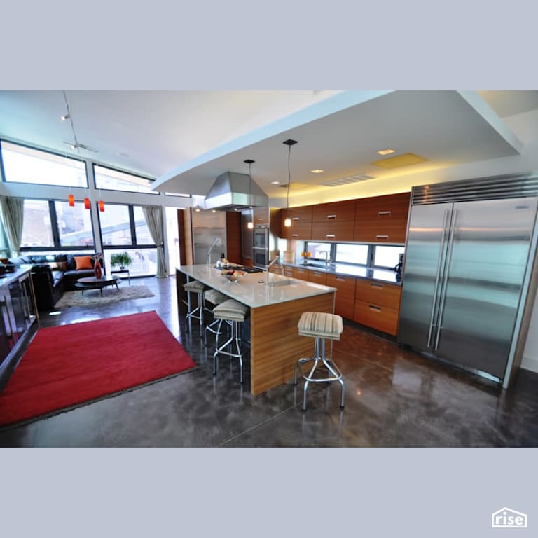 Large open kitchen with Fixed Window by Alpen High Performance Products