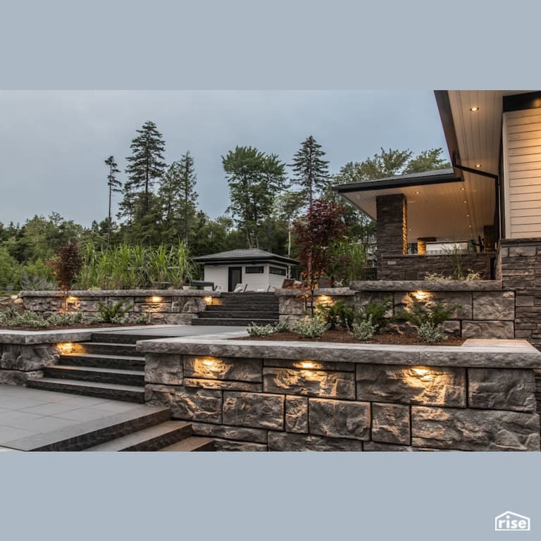 Heddas Way - Home Exterior with Accent Outdoor Lighting by Homes by Highgate
