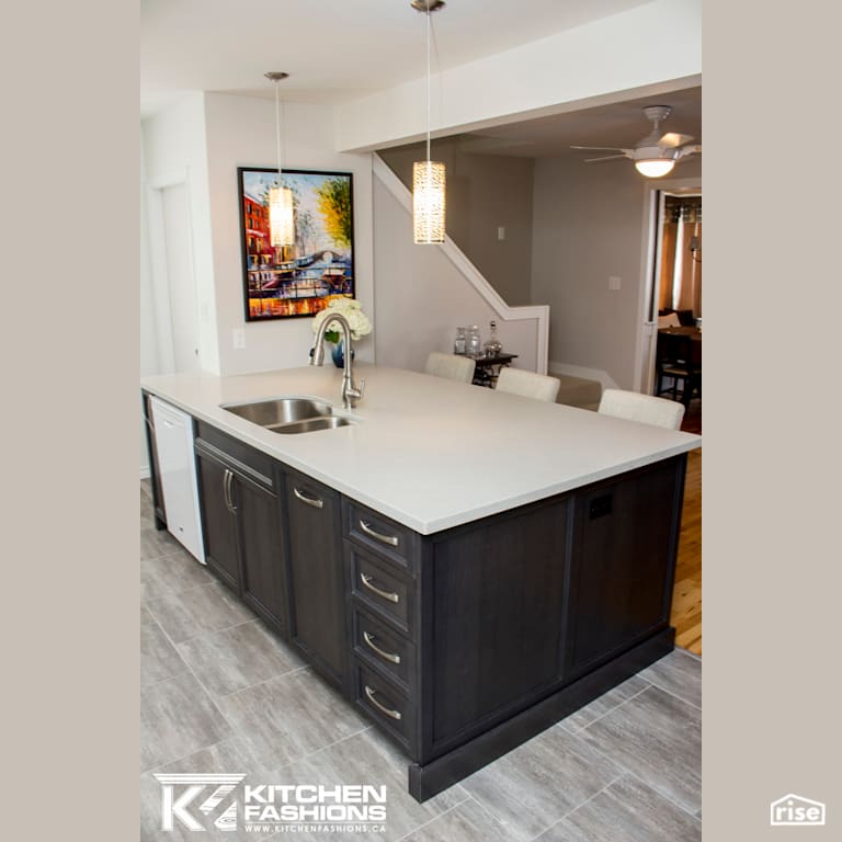 Gossamer Grey Kitchen with FSC Certified Wood Cabinet by Home Fashions