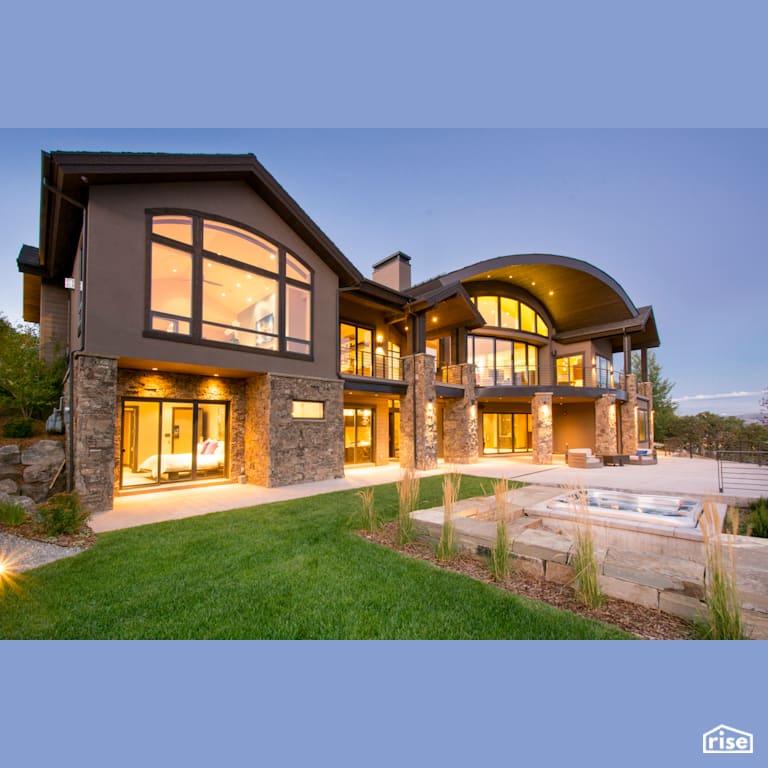 Exterior patio side view with Fixed Window by Alpen High Performance Products