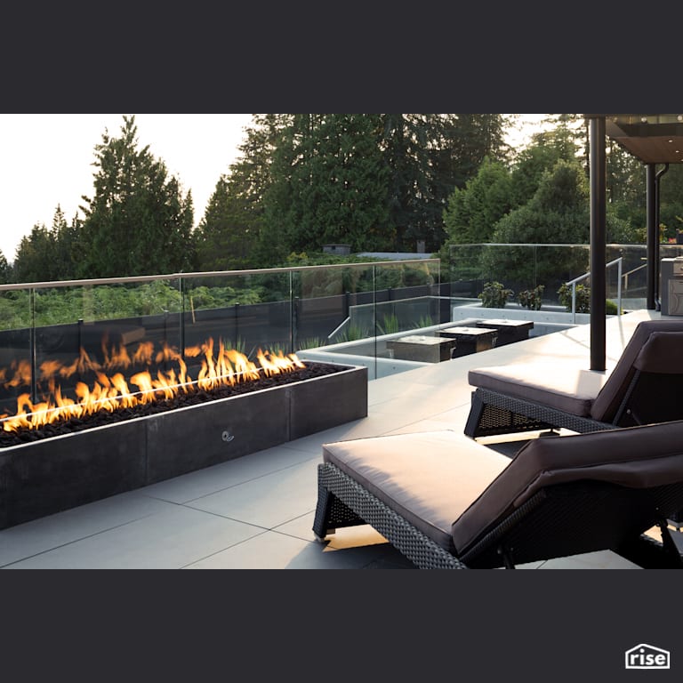 Patio with Gas Fireplace by Naikoon Contracting