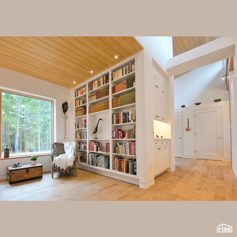 Gulf Island Sanctuary - Passive House - Hall with LED Lighting by Pheasant Hill Homes Ltd.