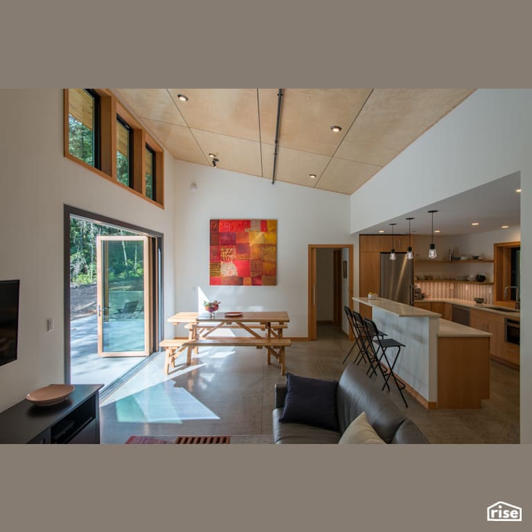 ModCab Series Open Concept Kitchen and Dining Room with Integrated LED by FabCab Inc
