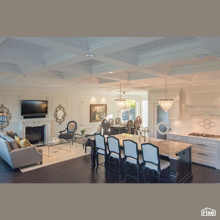 Open Concept with Low-Flow Kitchen Faucet by My House Design/Build Team Ltd.