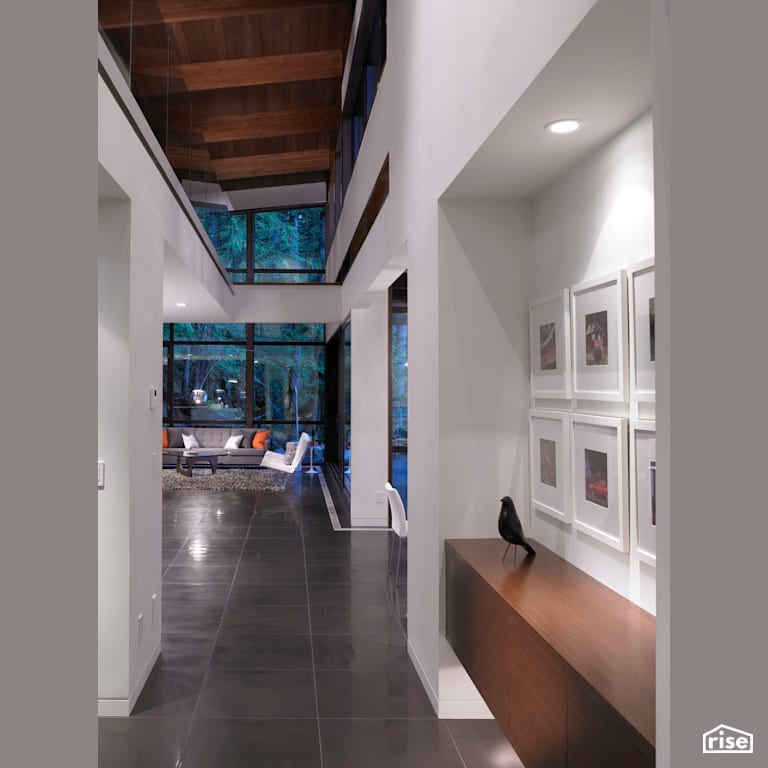 Hall with Integrated LED by My House Design/Build Team Ltd.