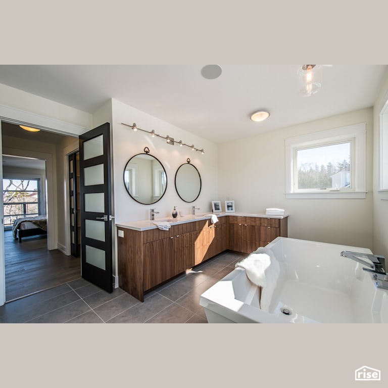 The Tempranillo - Ensuite with Vinyl Window Frame by Bowers Construction