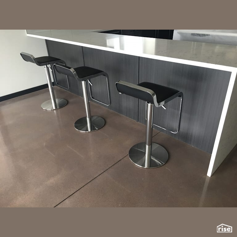 800 grit cream polish with grey dye with Concrete Flooring by DeltaCrete