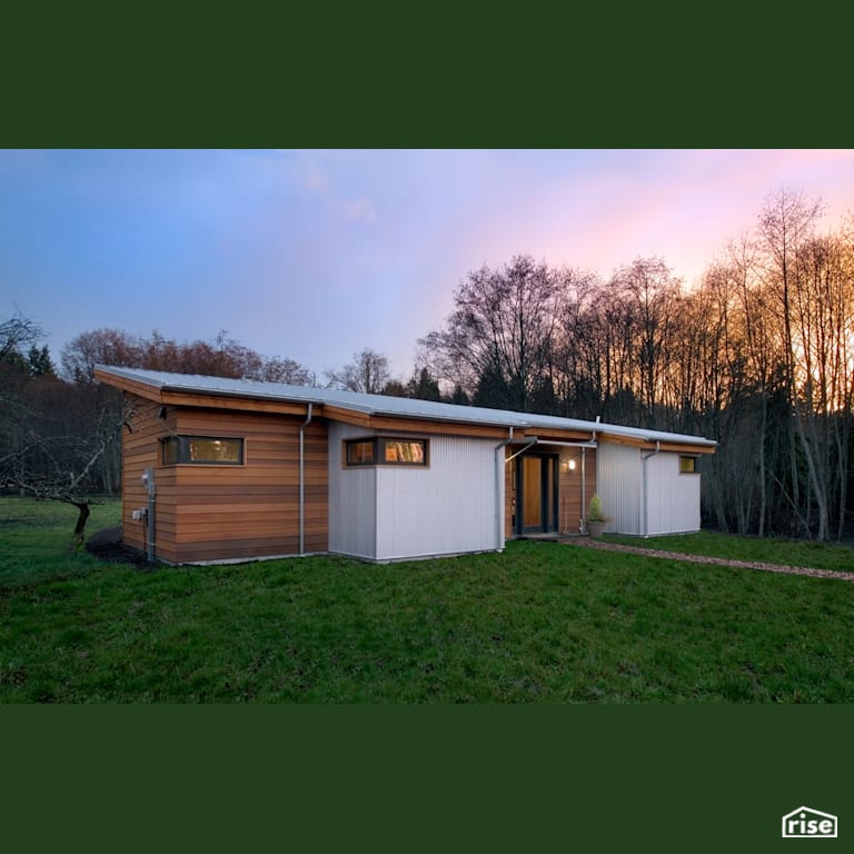 Whidbey Island Home with Standing Seam Metal Roof by FabCab Inc