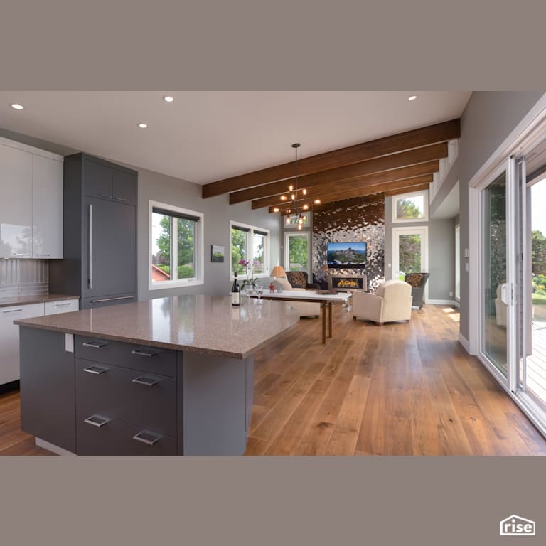 Kitchen with Integrated LED by My House Design/Build Team Ltd.