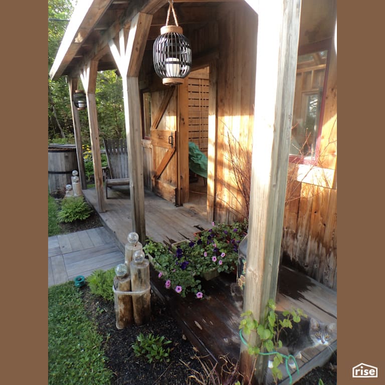 Entry to Weatherwood Greenhouse with Greenhouse by Thermalwood Canada