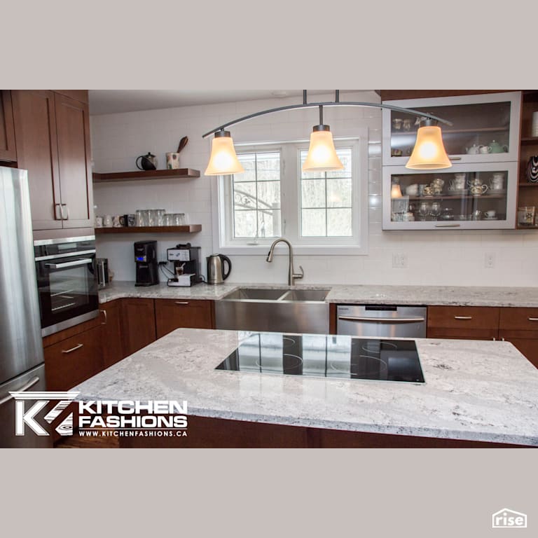 Cinnamon Stained Kitchen with Wall Oven by Home Fashions