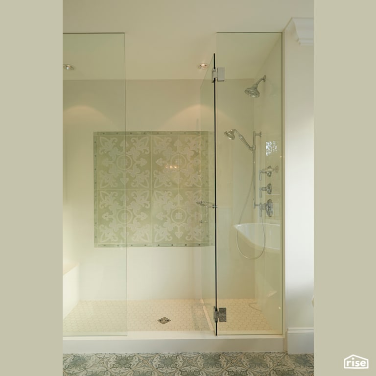 Ensuite with Low-Flow Showerhead by My House Design/Build Team Ltd.