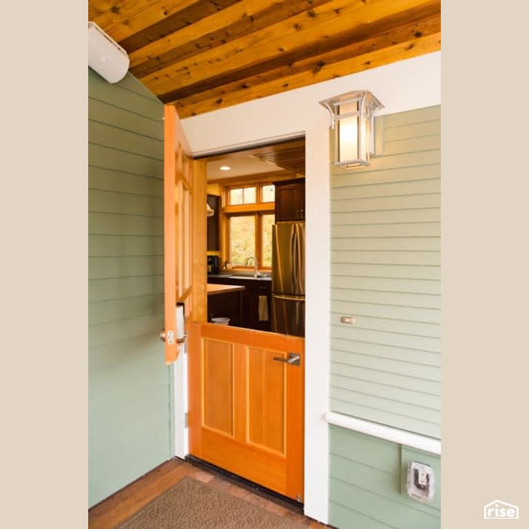 Entryway with Accent Outdoor Lighting by Winsome Construction