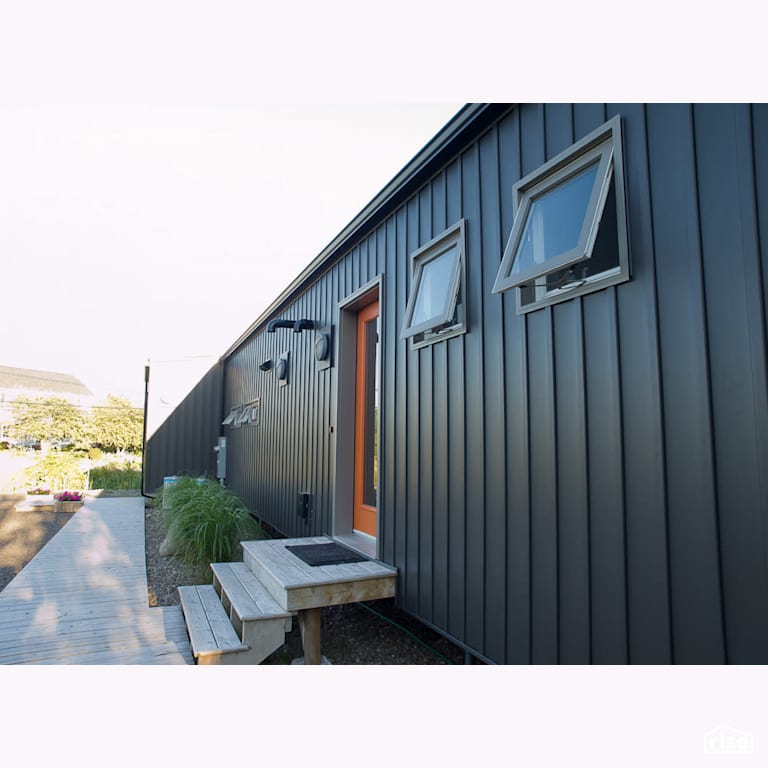 North-Facing Front with LED Lighting by Deborah Nicholson Simple Living Design