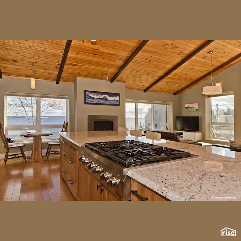 Passive House E-Design Ocean Lodge Kitchen with Gas Range by Passive Design Solutions