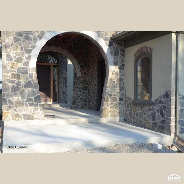 Exterior stone entryway with Stone Siding by Masonal Stone Inc