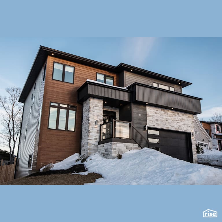 The Tempranillo - Exterior with Stone Siding by Bowers Construction