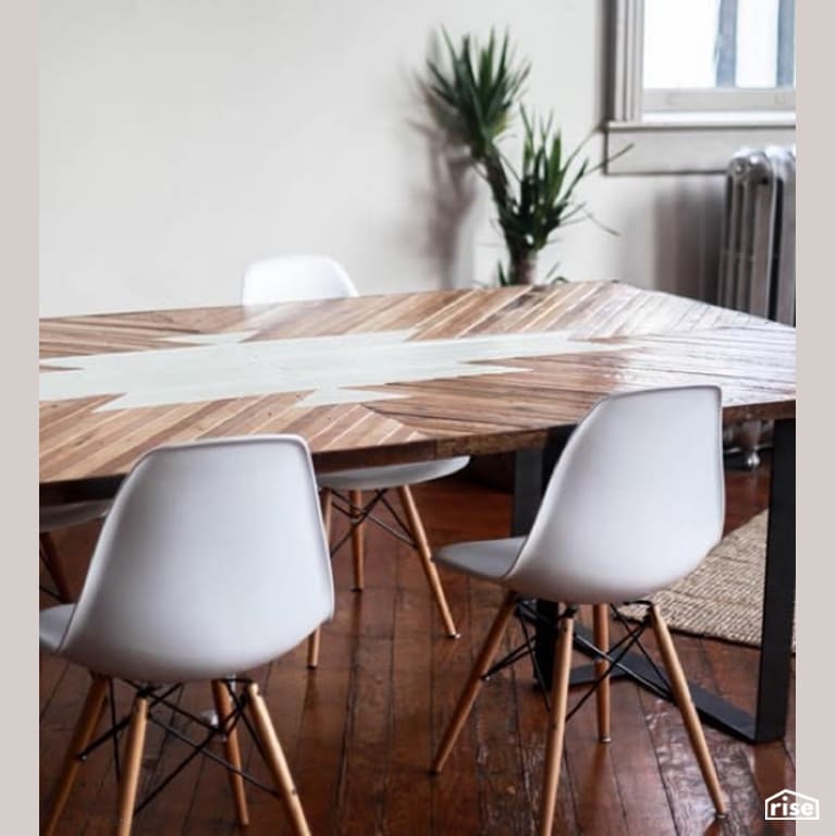 Custom finished wood dining table with Interior Wood Finish by Vermont Natural Coatings