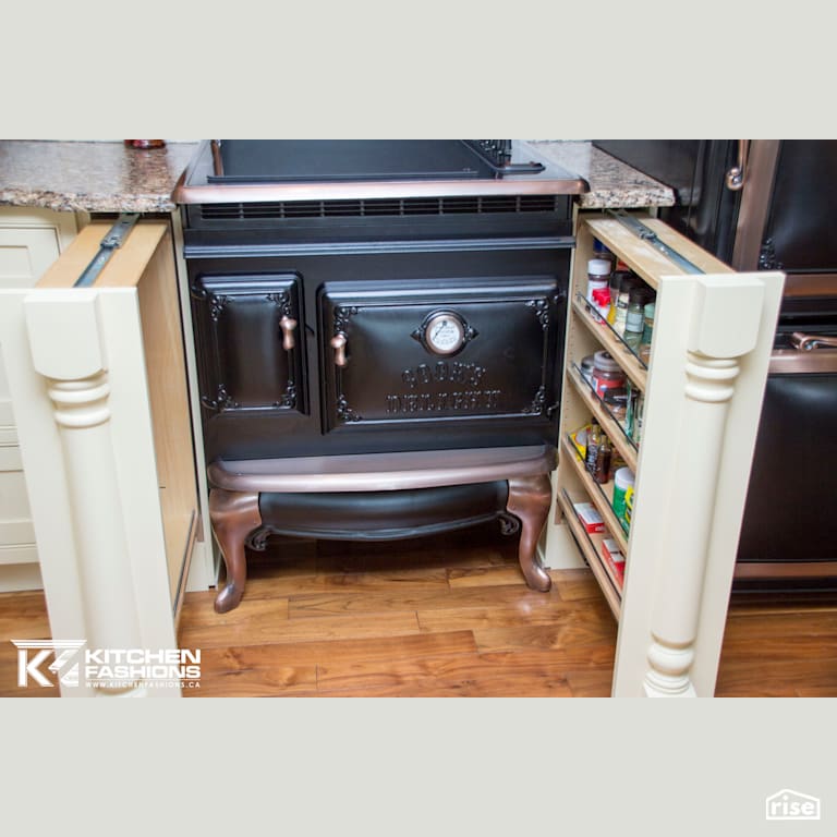 Country Kitchen with Induction Cooktop by Home Fashions