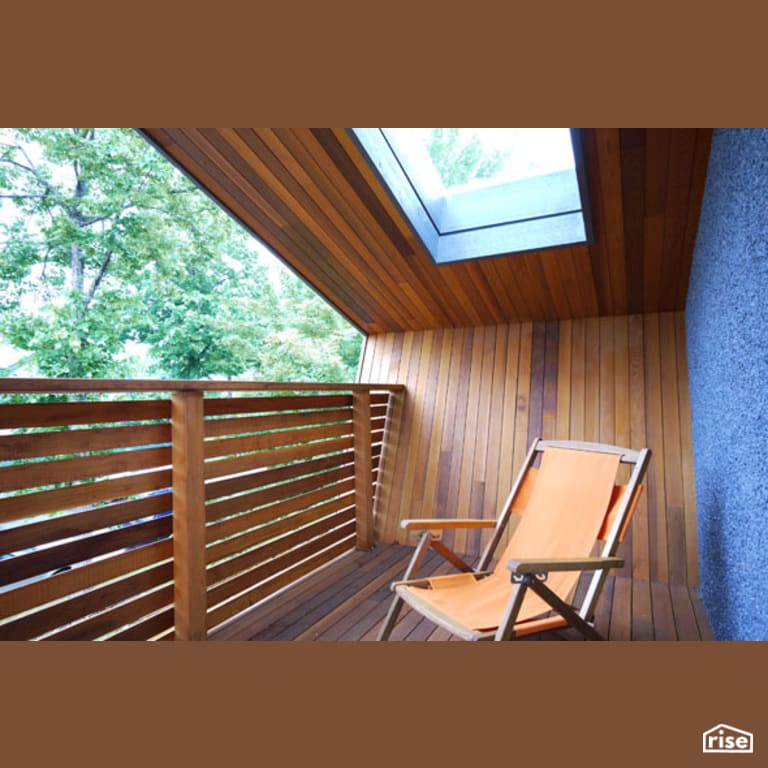 E20th 2nd Story Deck with Fixed Window by Lanefab Design/Build