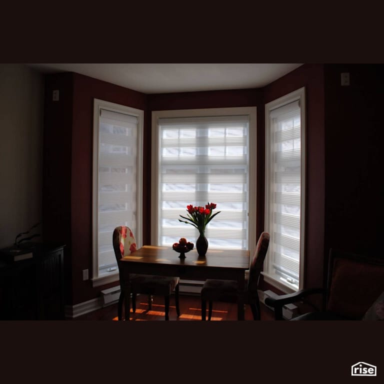 Trendy Transitional - Breakfast Nook with Engineered Hardwood by Amazing Space Interiors