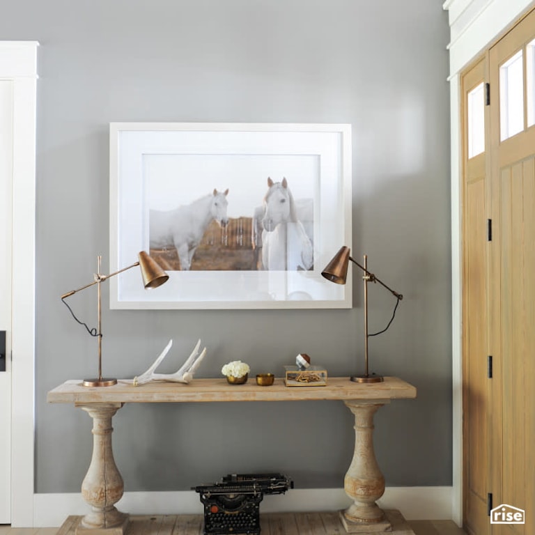 Walnut Grove - Entryway with Solid Wood Door by PlaidFox