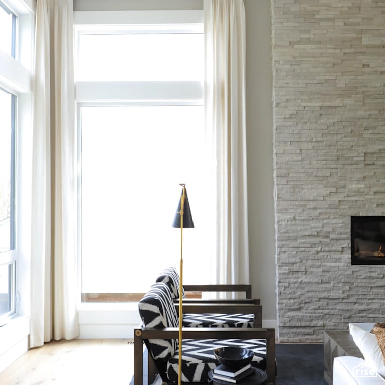Luxton Square - Living Room with Gas Fireplace by PlaidFox