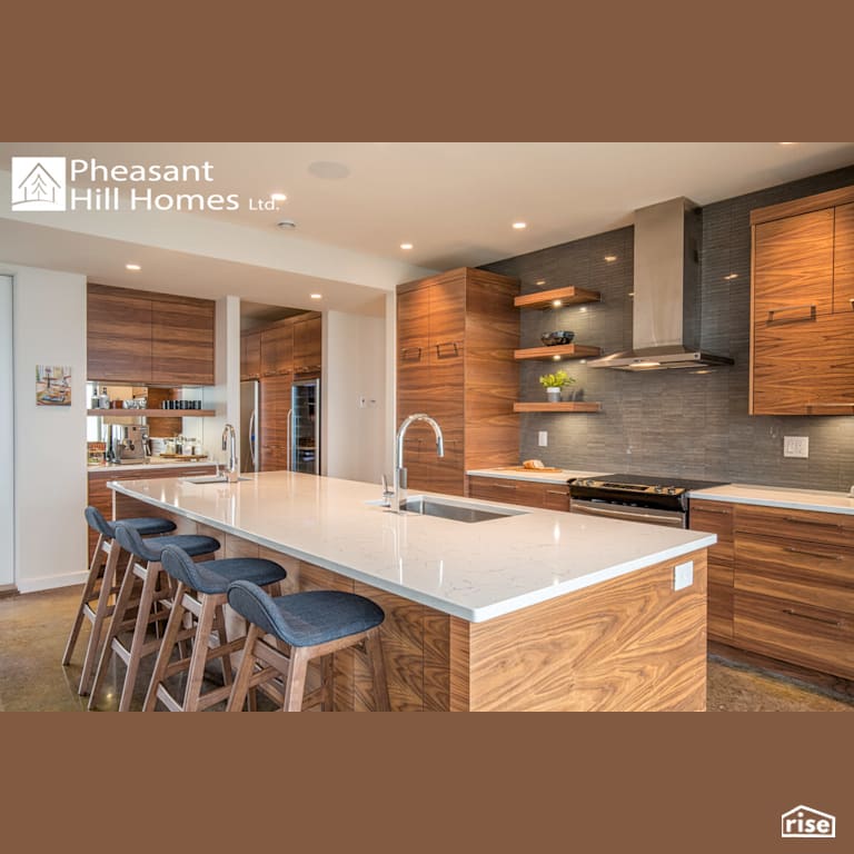 Beachfront Living - Kitchen with Low-Flow Kitchen Faucet by Pheasant Hill Homes Ltd.