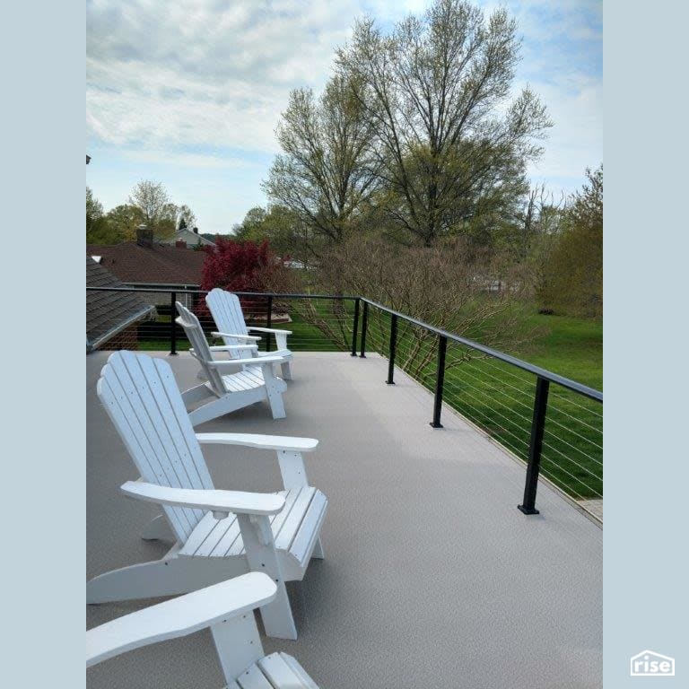 Rooftop Patio Ready for Relaxing with Vinyl Decking by Global Dec-k-ing Systems