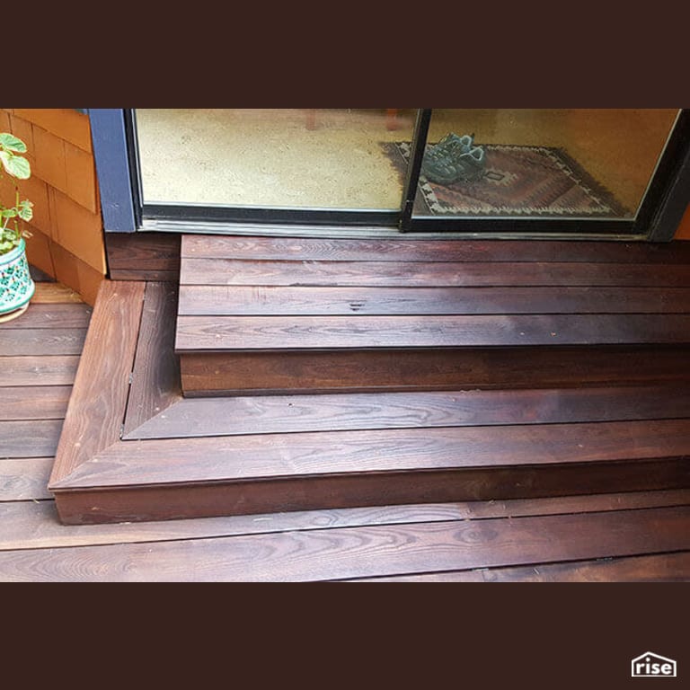 Thermally Modified Deck Staircase with Thermally Modified Wood Decking by Americana by Bingaman