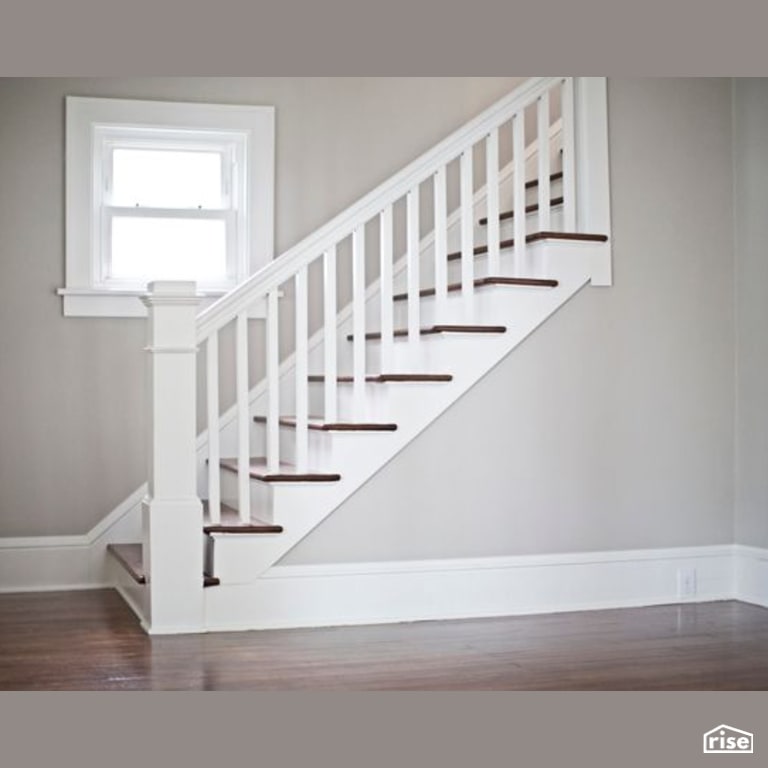 Staircase with FSC Certified Hardwood by Constructive Builders