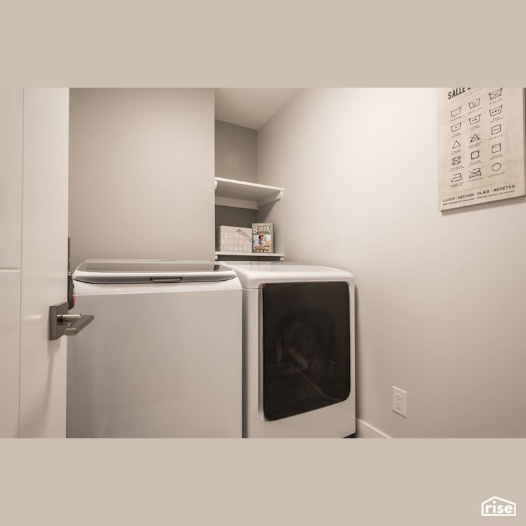 71 Arielle Lane - Laundry Room with Clothes Dryer by Homes by Highgate