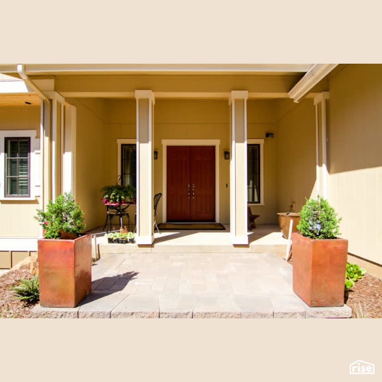 Solid Wood Front Door with Patio Stone by Winsome Construction