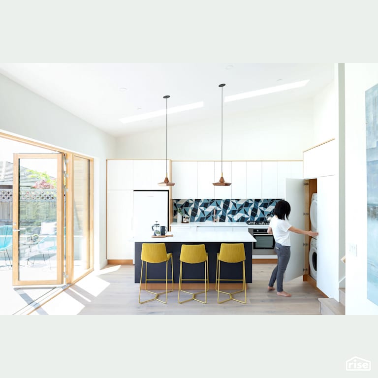 Kitchen with Triple Pane Window by Lanefab Design/Build