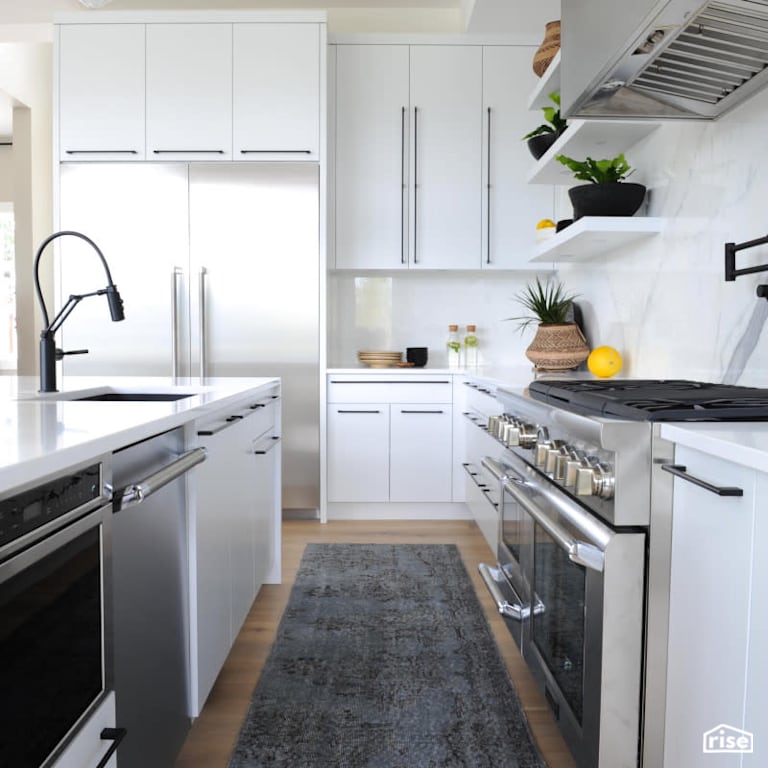 Luxton Square - Kitchen with Wood Veneer Cabinet by PlaidFox