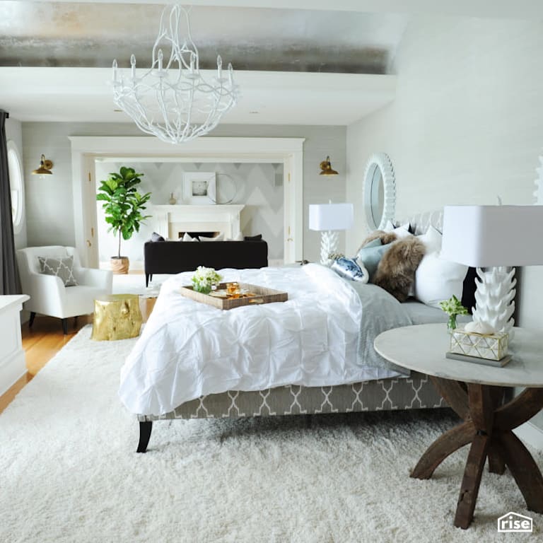 Bedroom with Engineered Hardwood by PlaidFox
