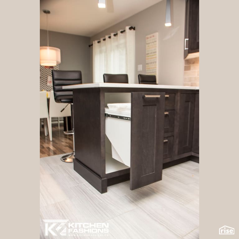 Dark Elegant Kitchen with FSC Certified Wood Cabinet by Home Fashions