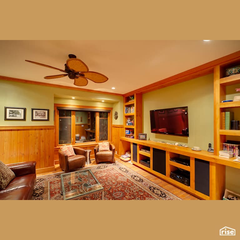 Mermaid Manor - Oceanfront Cottage Build - Living Room with Integrated LED by Pheasant Hill Homes Ltd.