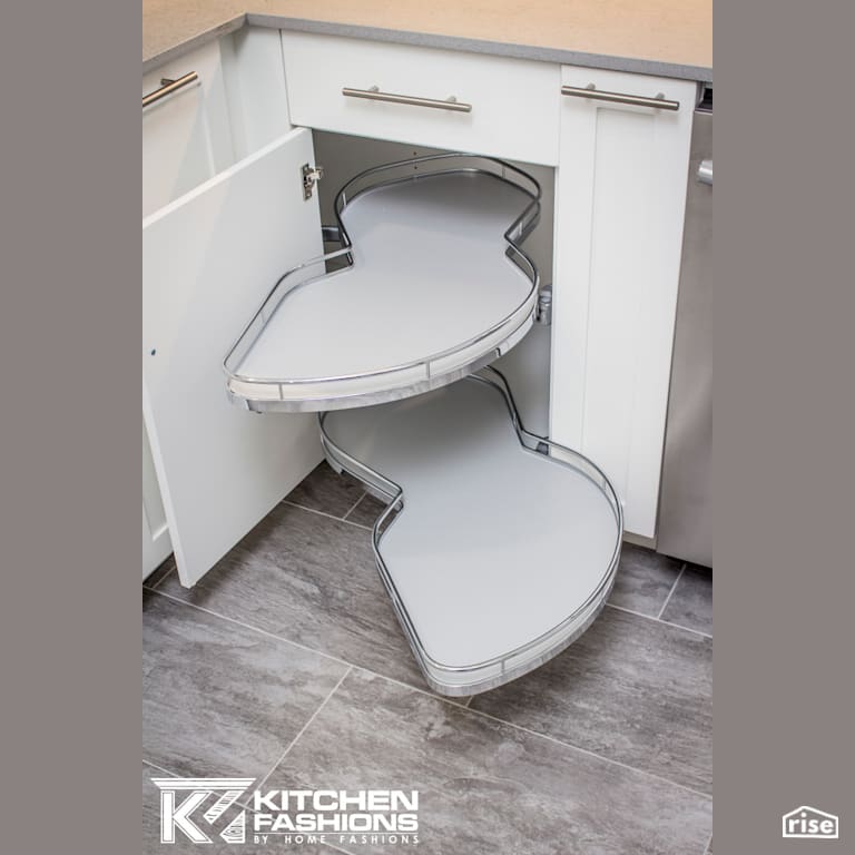Kitchen Fashions - White and Grey Kitchen with Dishwasher by Home Fashions